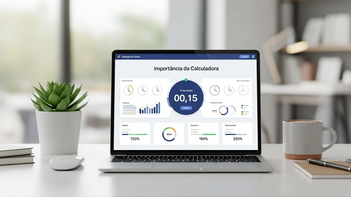 Cálculo de intervalos e horas de trabalho com calculadora de horas